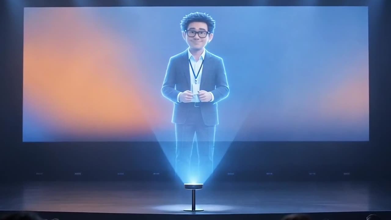 发布会舞台上的全息分身