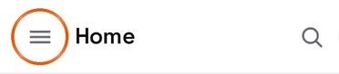 In a phone's web browser, ☰ at the top left opens the list.