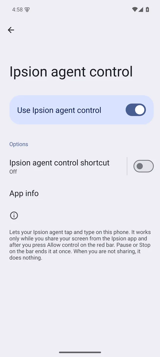 Step 4: Android's own question, then the switch is on.