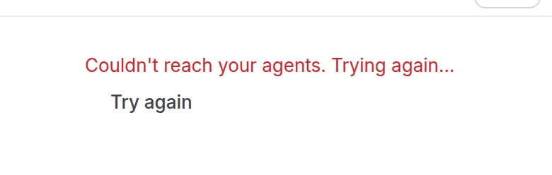 The console retries by itself. Try again retries now.
