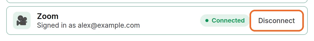 Disconnect, next to Zoom.
